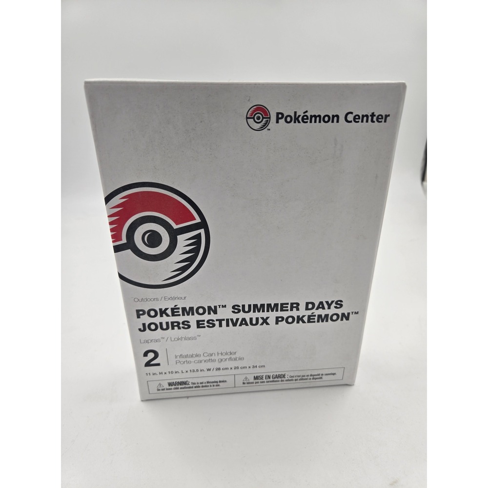 Pokemon Center Summer Days Lapras Inflatable Can Holder 2 Pack White 710-08783